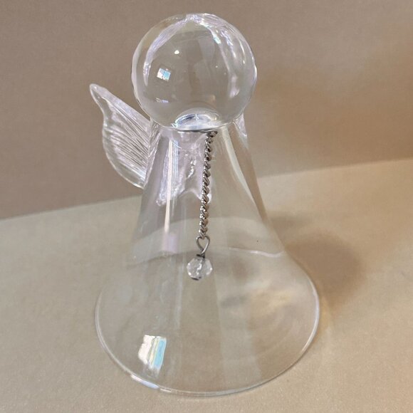 Other - Elegant Glass Angel Table Bell Figurine With Chain Decoration Christmas Holiday